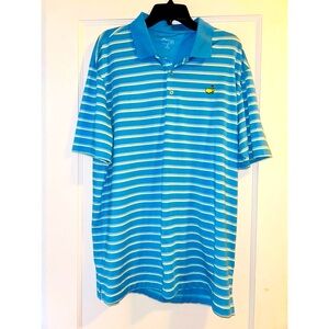 MASTERS TECH - Embroidered AUGUSTA Mens XL Striped Golf Polo Shirt